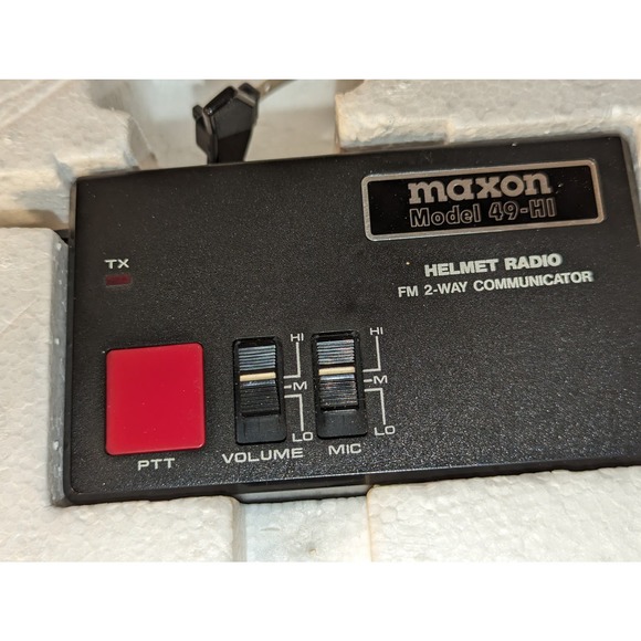 Vintage Maxon FM 2 Way Helmet Radio Driver Passenger Intercom 49-Hi Never Used - Picture 4 of 12